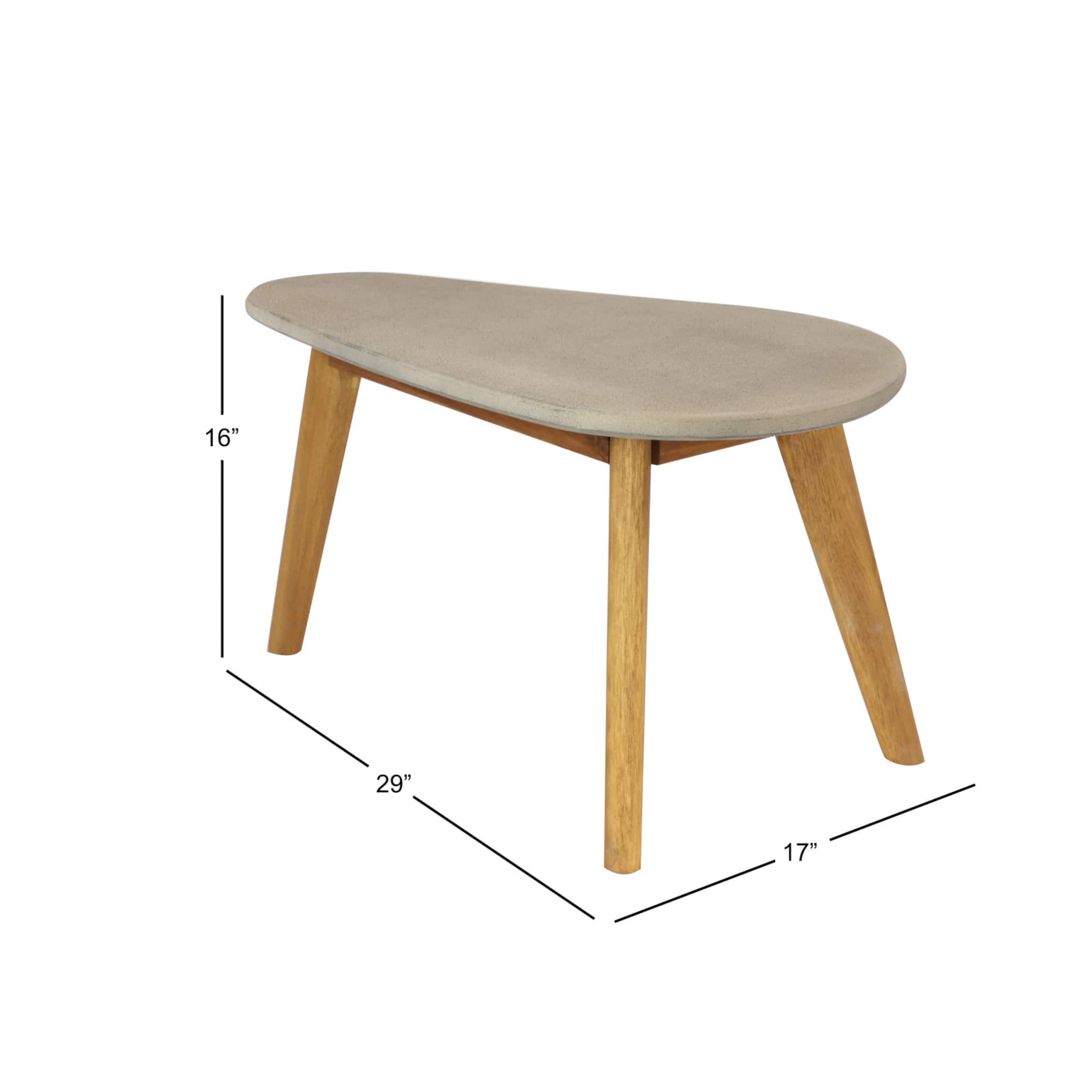 29" Gray Resin Modern Outdoor Accent Table